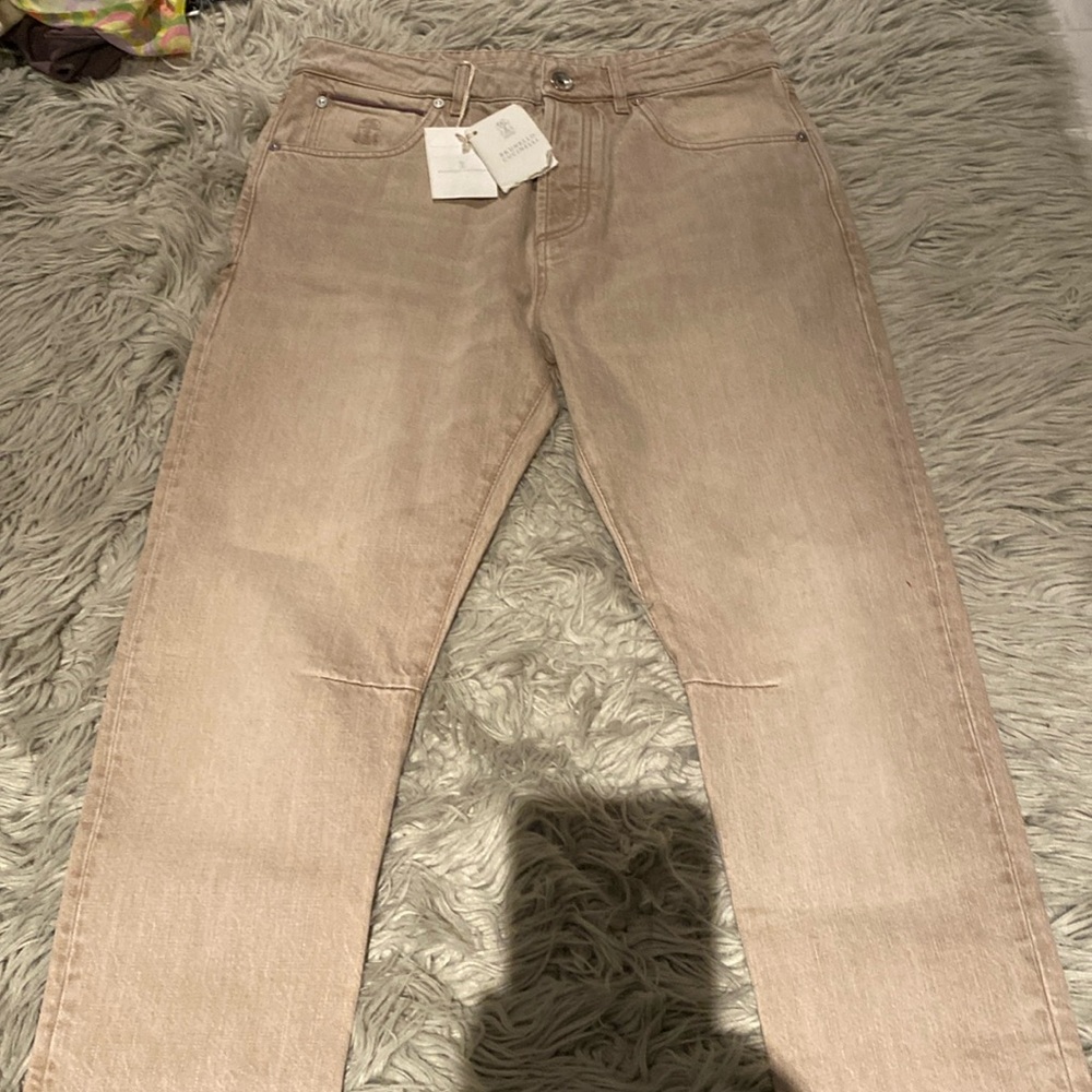 Brunello Cucinelli Tan Denim Jeans